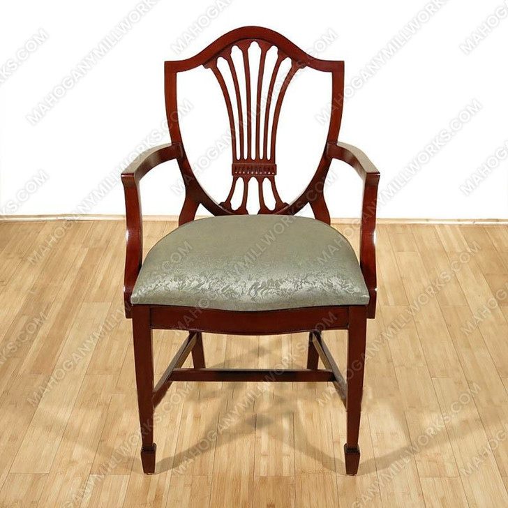 Mahogany Hepplewhite Shield Back Arm Chair