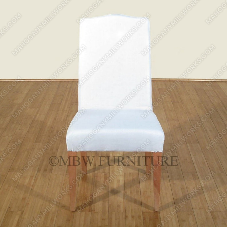 Unfinished Mahogany Parson Muslin Side Chair