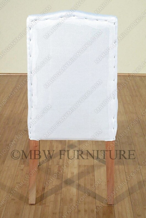 Unfinished Mahogany Parson Muslin Side Chair