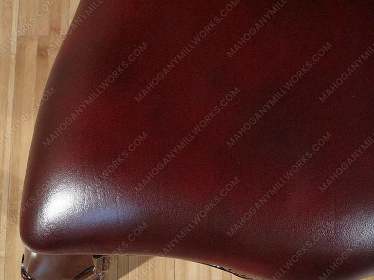 Walnut Burgundy Leather Georgian Side Chair