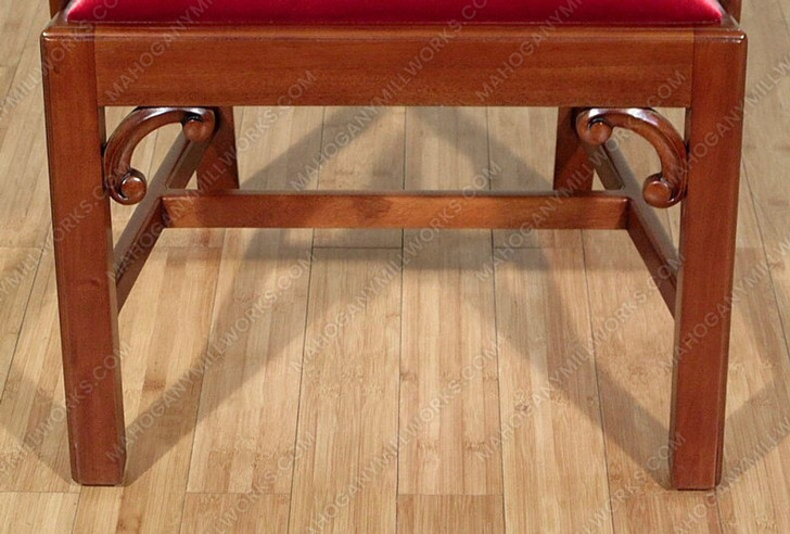 Walnut Chippendale Traditional Dining Arm Chair