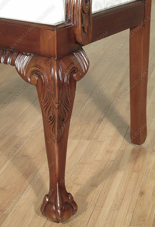 Solid Mahogany Chippendale Dining Arm Chair