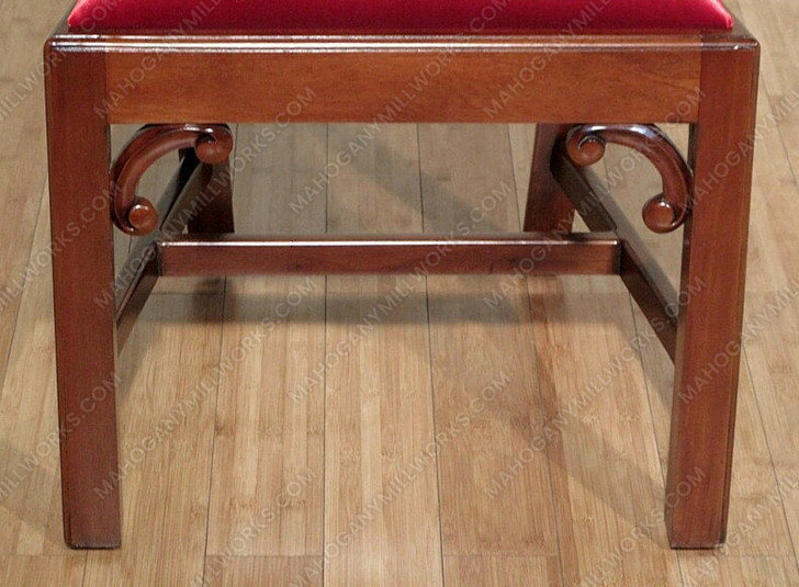 Walnut Finish Chippendale Dining Side Chair