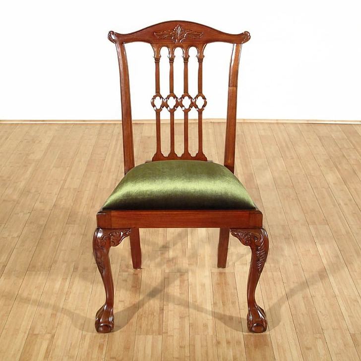 Walnut Chippendale Dining Side Chair