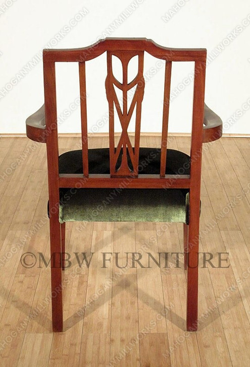 Mahogany Green Regency Dining Arm Chair