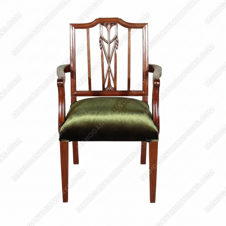 Mahogany Green Regency Dining Arm Chair