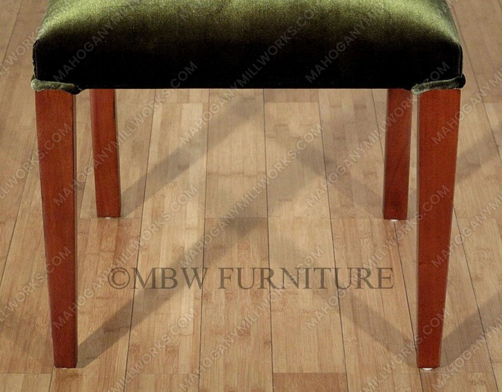 Solid Mahogany Green Regency Dining Side Chair