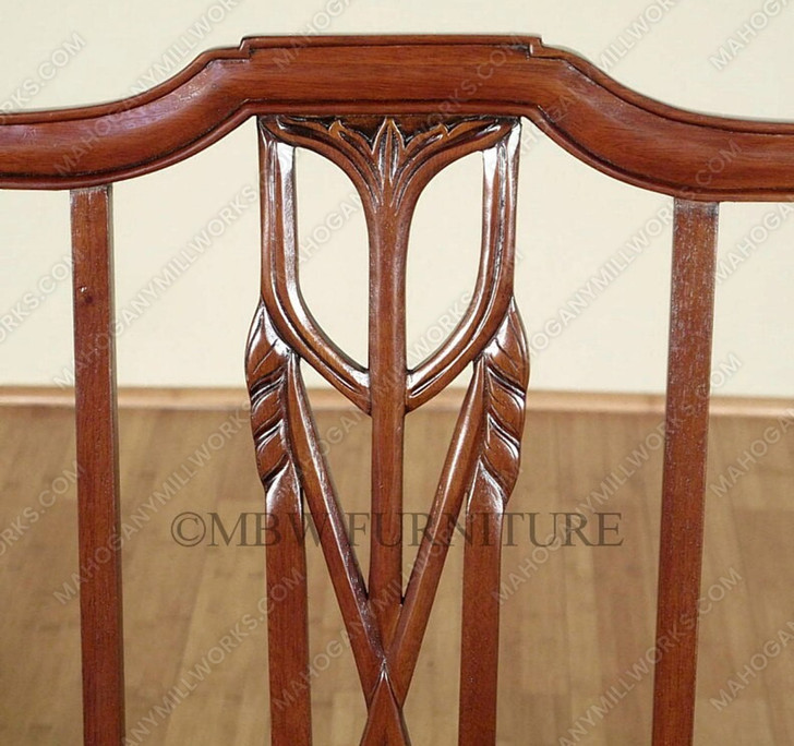 Mahogany Green Regency Dining Side Chair