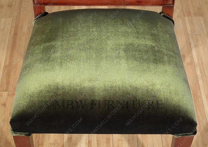 Solid Mahogany Green Regency Dining Side Chair