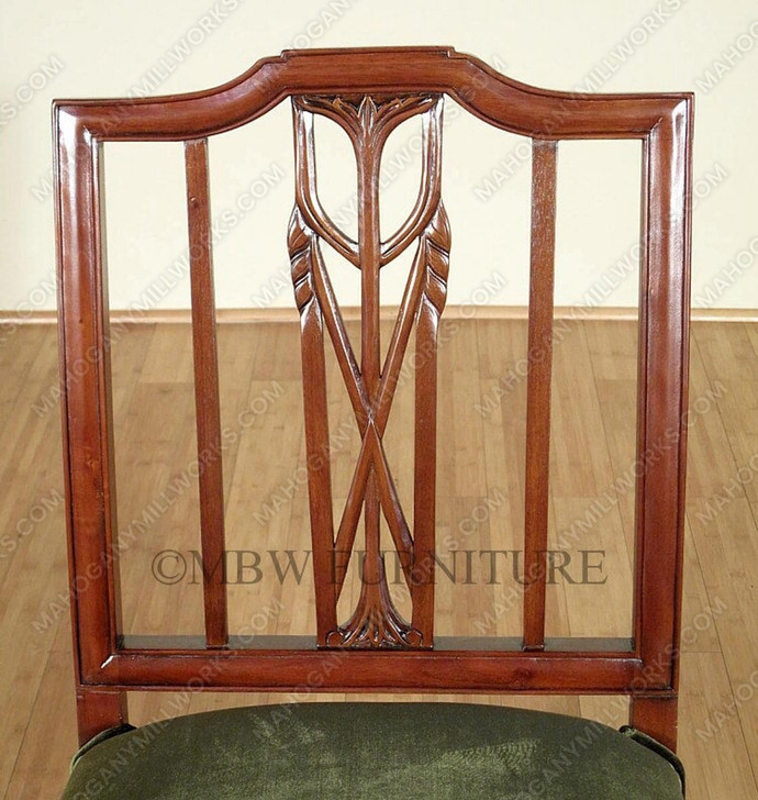 Mahogany Green Regency Dining Side Chair