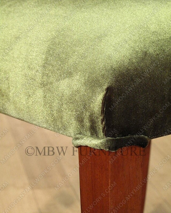 Solid Mahogany Green Regency Dining Side Chair