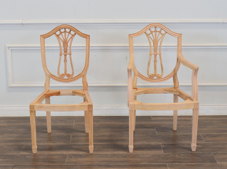Walnut Hepplewhite Shield Back Arm Chair