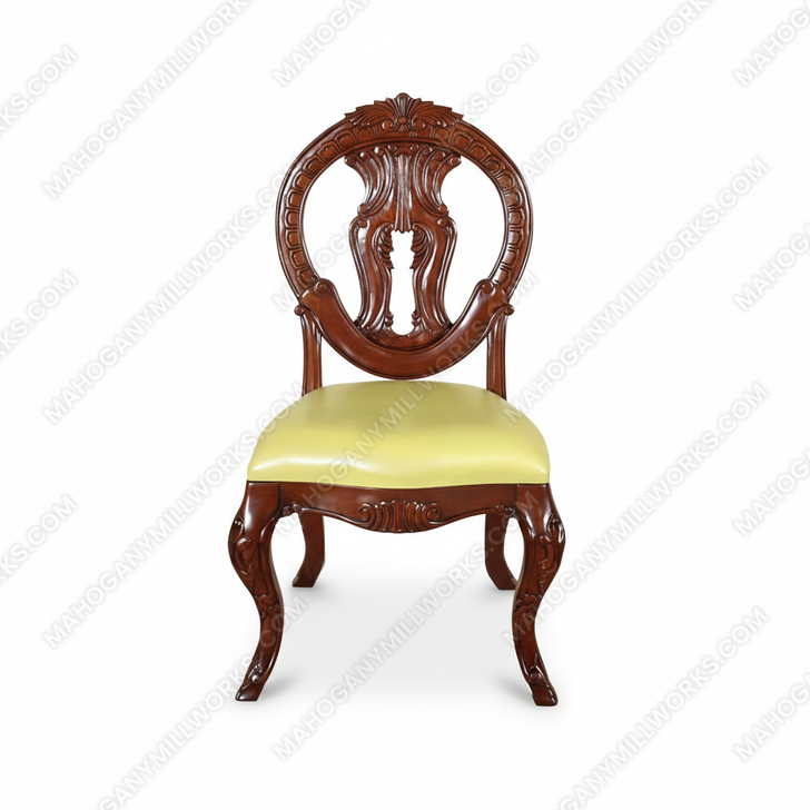 Mustard Leather Georgian Side Chair