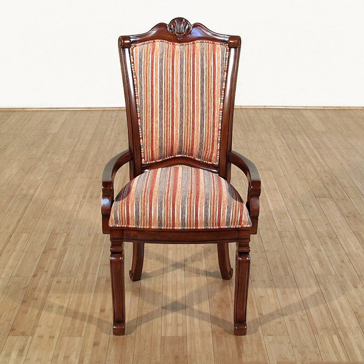 Walnut Stripe Dining Arm Chair