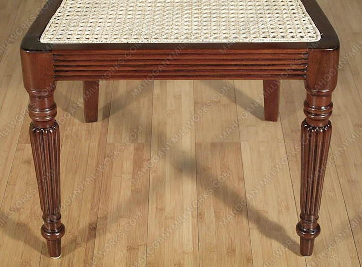 Walnut/Rattan Regency Dining Side Chairs (2)
