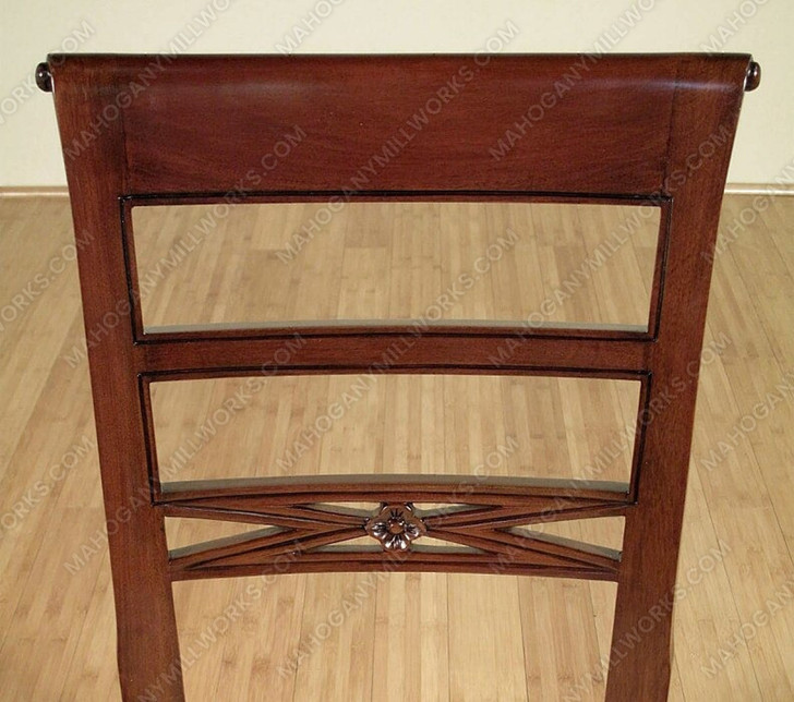Walnut/Rattan Regency Dining Side Chairs (2)