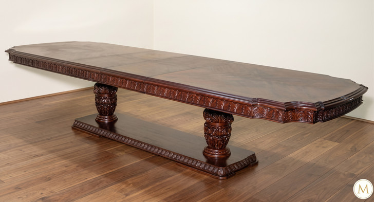15pc French Marquetry Inlay Dining Set