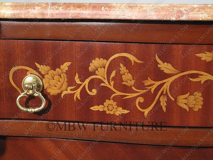 Marquetry Inlay Sideboard Cabinet