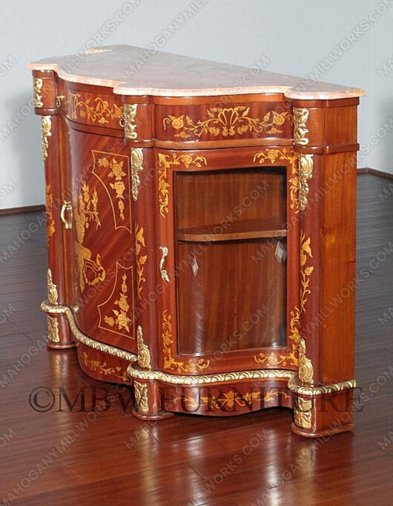 Marquetry Inlay Sideboard Cabinet
