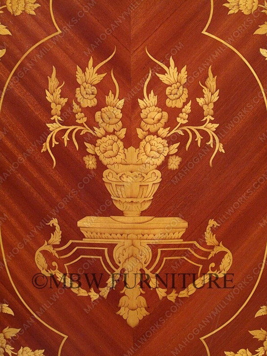 Marquetry Inlay Sideboard Cabinet