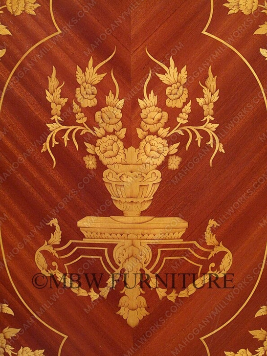 Marquetry Inlay Sideboard Cabinet