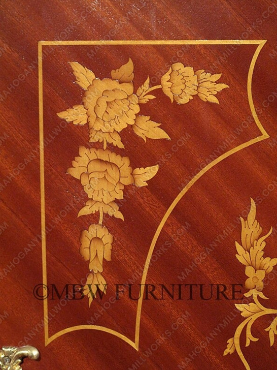 Marquetry Inlay Sideboard Cabinet