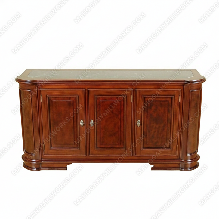 6ft Marble Top Buffet Sideboard Server