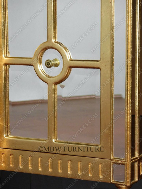 6ft Silver & Gold Mirrored Sideboard Buffet