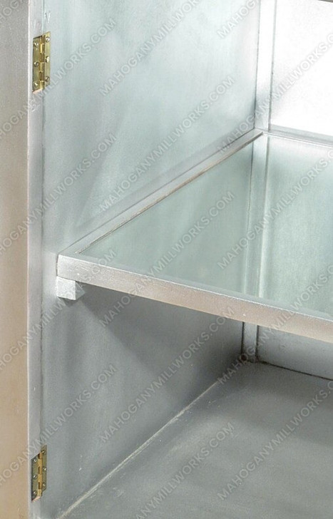 Distressed Silver Mirrored Glass Sideboard