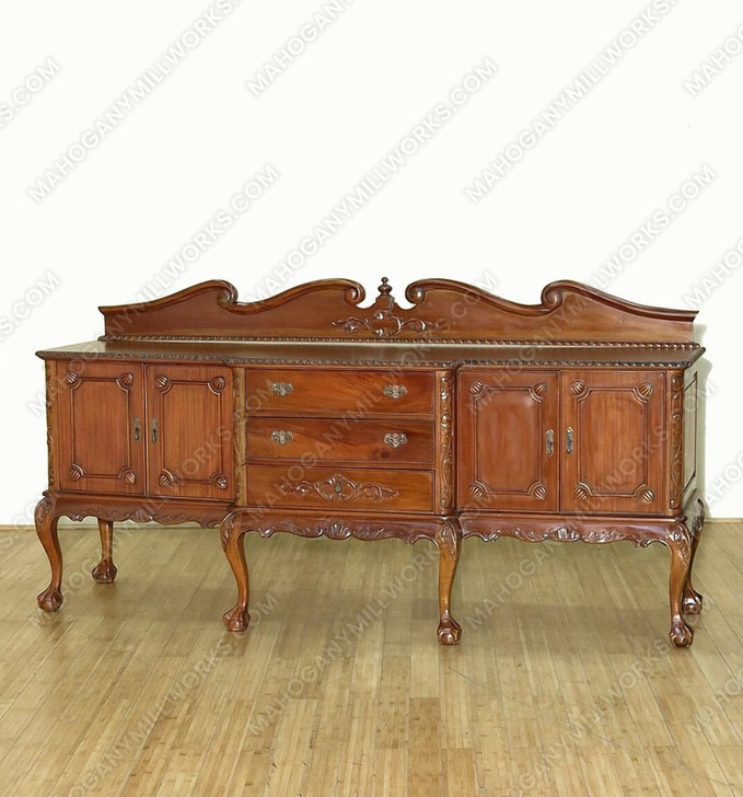 8ft Mahogany Chippendale Sideboard