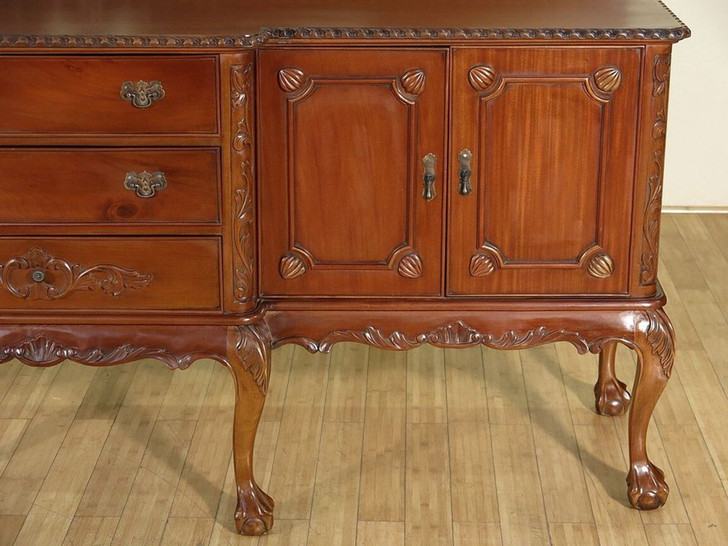 8ft Mahogany Chippendale Sideboard