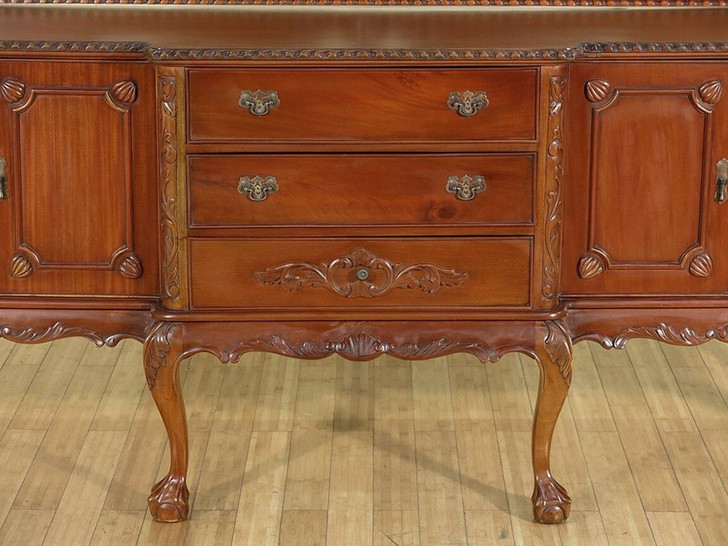 8ft Mahogany Chippendale Sideboard
