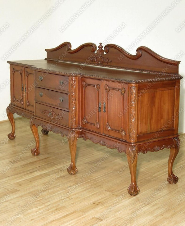 8ft Mahogany Chippendale Sideboard