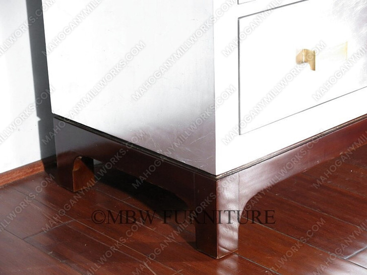 Antiqued Silver Art Deco Buffet Sideboard Server