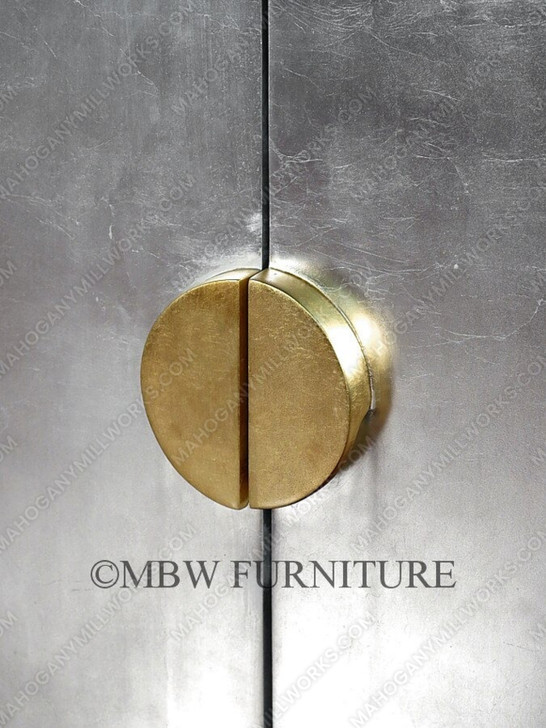 Antiqued Silver Art Deco Buffet Sideboard Server