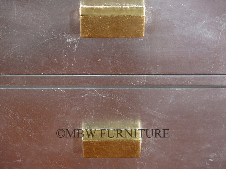 Antiqued Silver Art Deco Buffet Sideboard Server