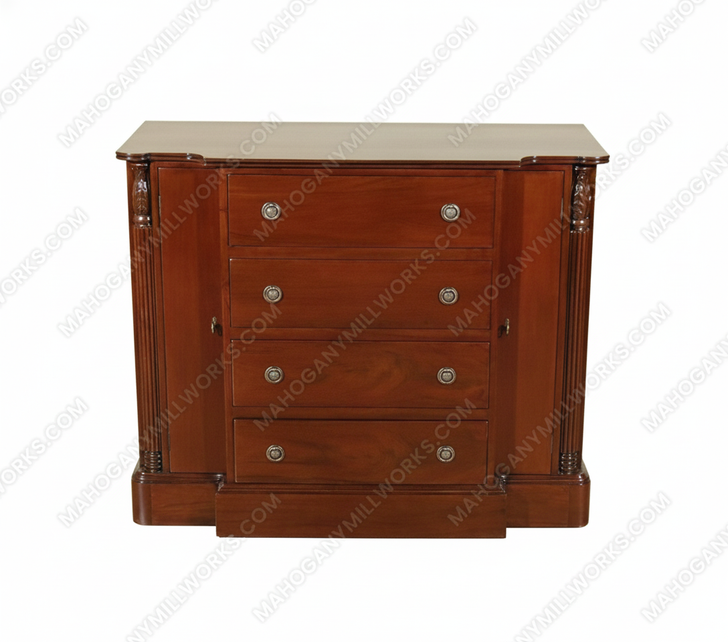 Small Mahogany Breakfront Sideboard Chest