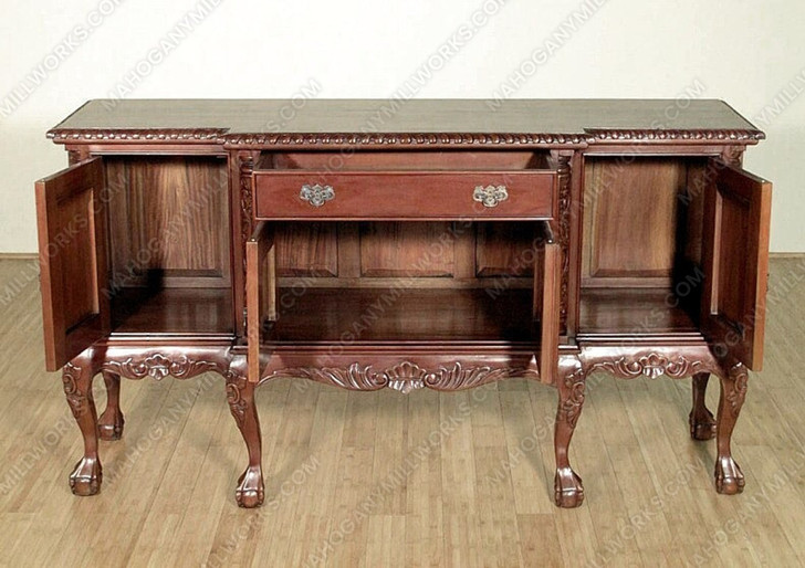 6ft Mahogany Chippendale Sideboard