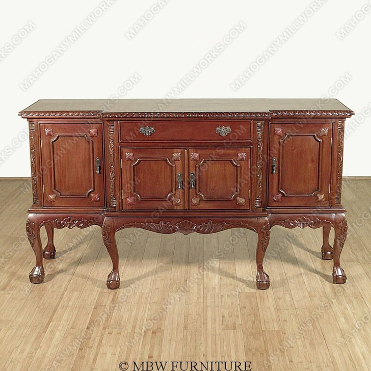 6ft Mahogany Chippendale Sideboard
