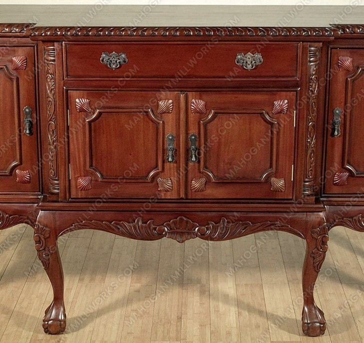 6ft Mahogany Chippendale Sideboard