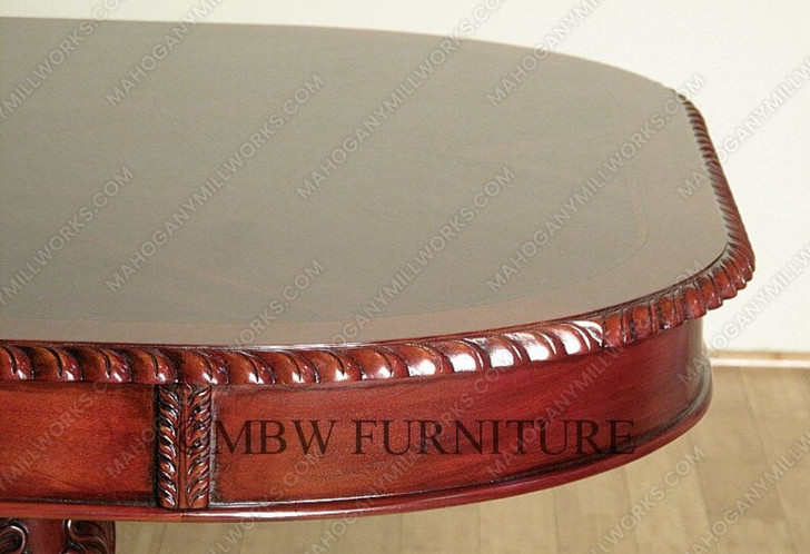 10ft Cherry Chippendale Double Pedestal Dining or Conference Table