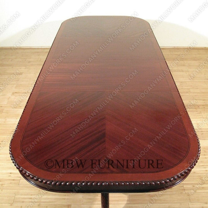 10ft Chippendale Double Pedestal Dining Table