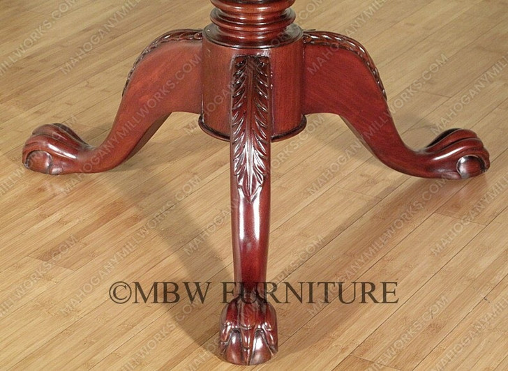 10ft Cherry Chippendale Double Pedestal Dining or Conference Table