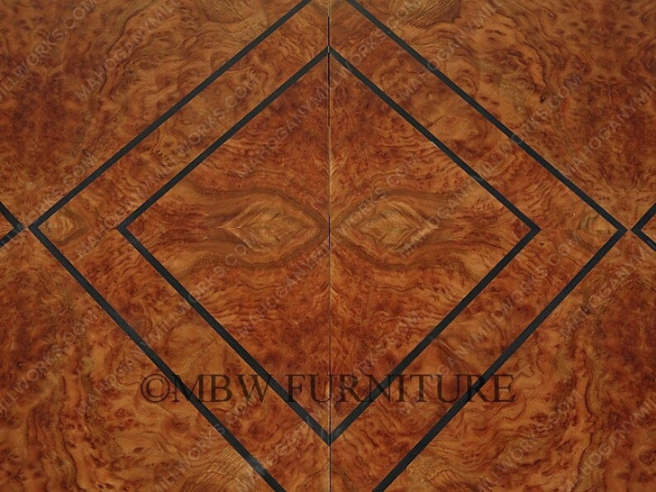 10ft Gothic Inlaid Double Pedestal Dining Table