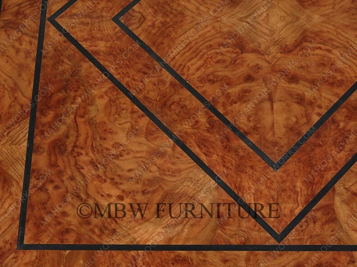 10ft Gothic Inlaid Double Pedestal Dining Table