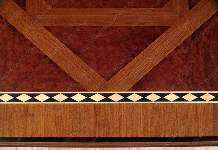 11.5ft Inlaid Dining Table w/ Extension Leaves