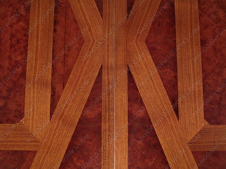 11.5ft Inlaid Dining Table w/ Extension Leaves