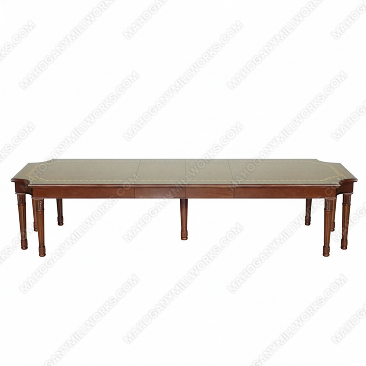 11.5ft French Walnut Inlay Dining or Conference Table