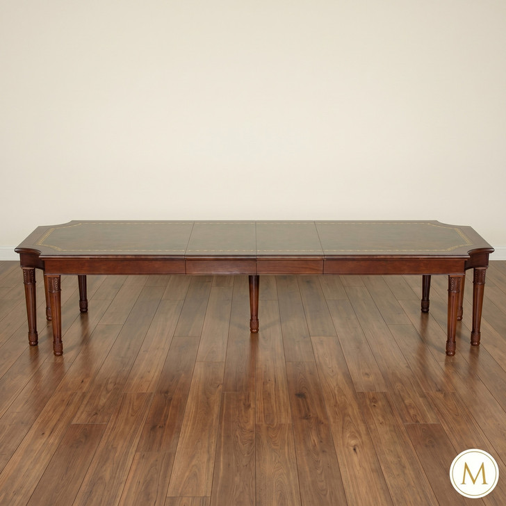 11.5ft Inlaid Dining Table w/ Extension Leaves