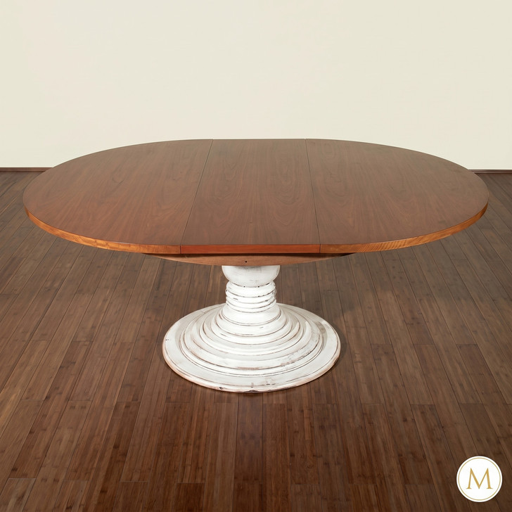 Mahogany Round/Oval Single Pedestal Dining Table (74W x 56D)